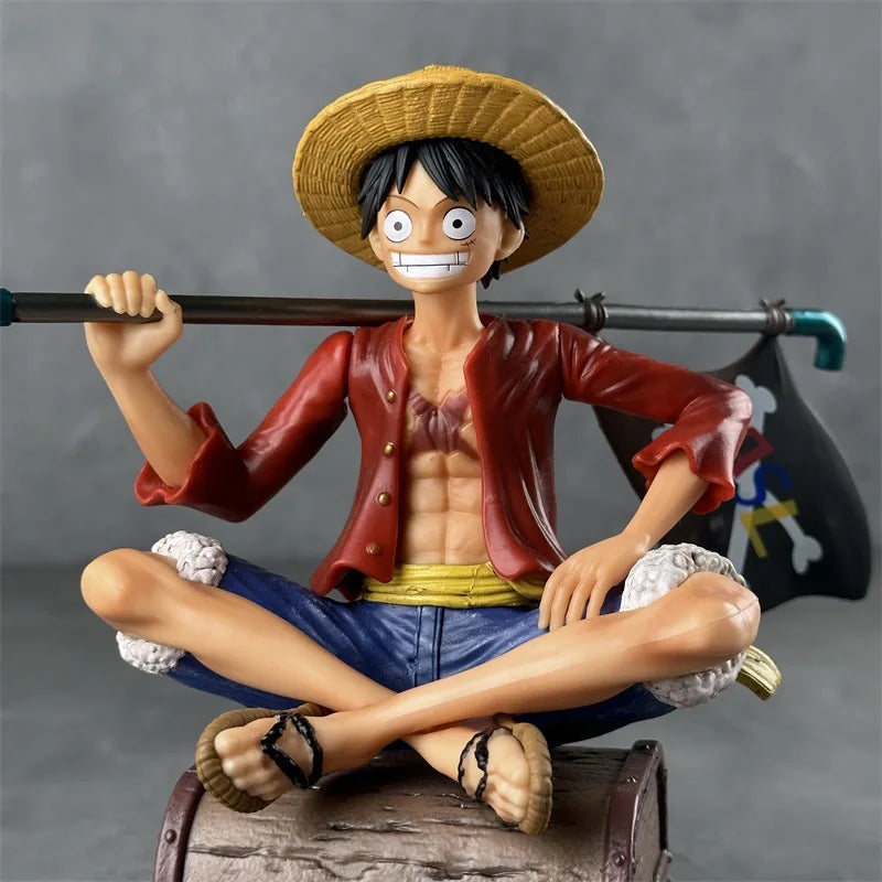 One Piece Luffy Action Figure | 15 cm Three Brothers Resonance Series Collectible with Double Head & Accessories