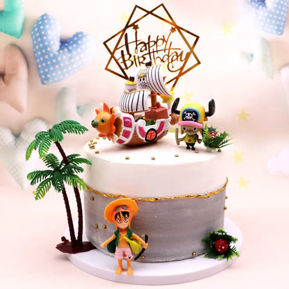 One Piece Luffy Ship Miniature | 6 Cm Cute Ship Figurine Collectible