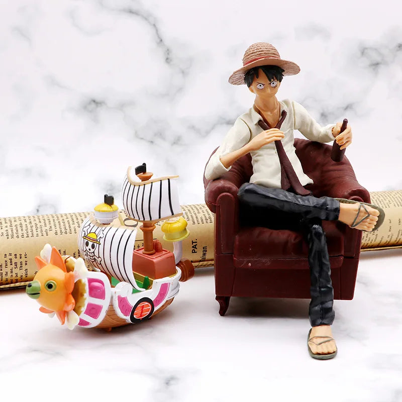 One Piece Luffy Ship Miniature | 6 Cm Cute Ship Figurine Collectible