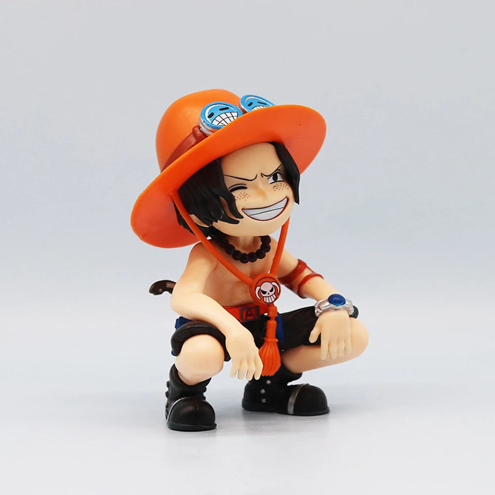 One Piece Portgas D. Ace Sitting Chibi Figure | 13 Cm Cute Anime Collectible