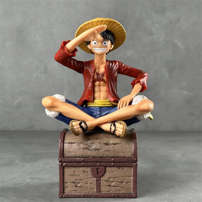 One Piece Luffy Action Figure | 15 cm Three Brothers Resonance Series Collectible with Double Head & Accessories