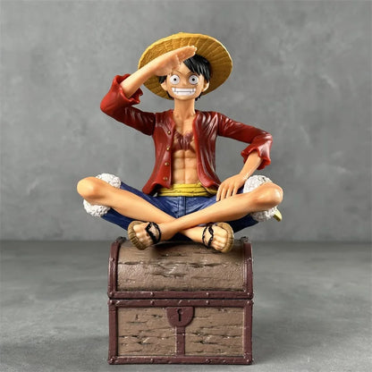 One Piece Luffy Action Figure | 15 cm Three Brothers Resonance Series Collectible with Double Head & Accessories