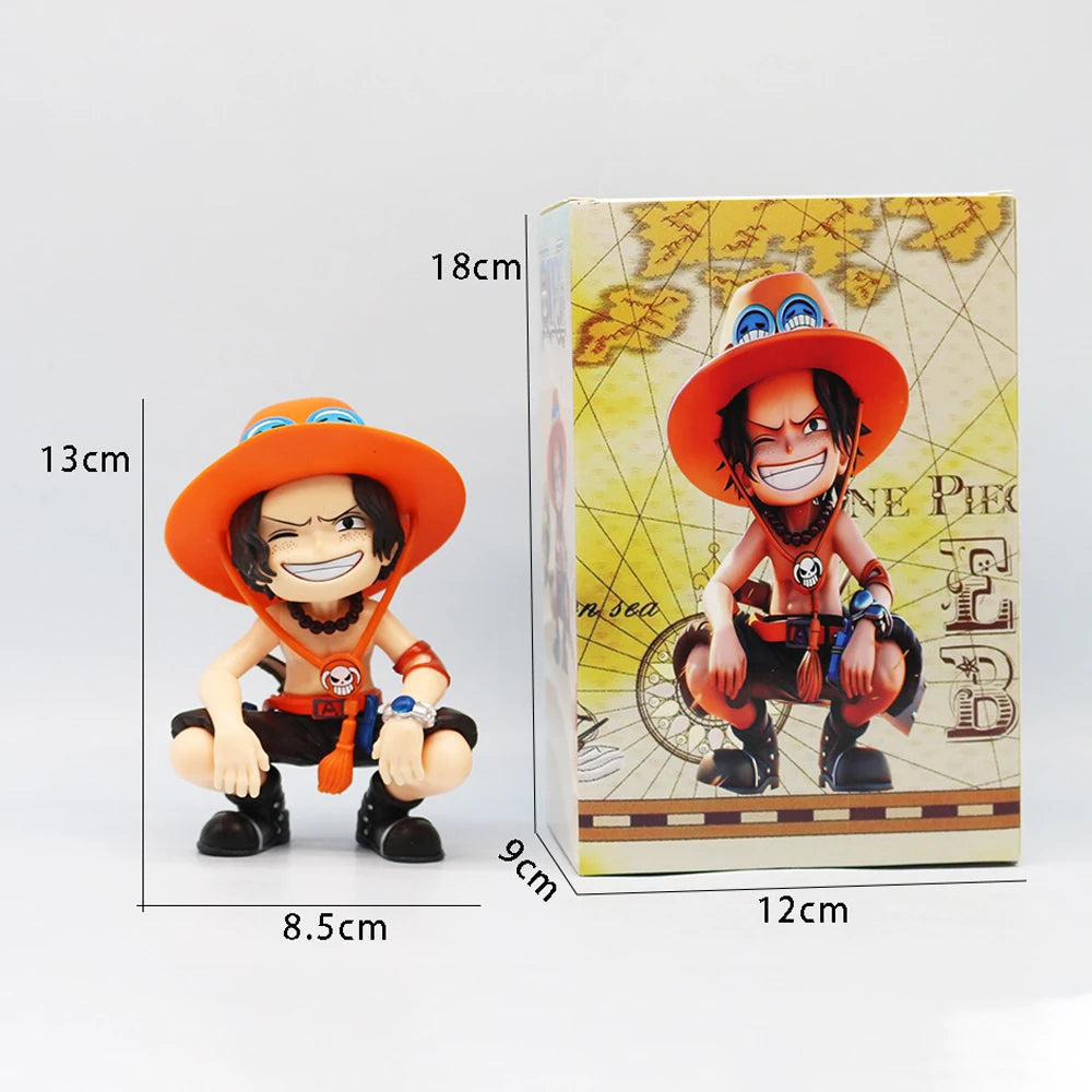 One Piece Portgas D. Ace Sitting Chibi Figure | 13 Cm Cute Anime Collectible
