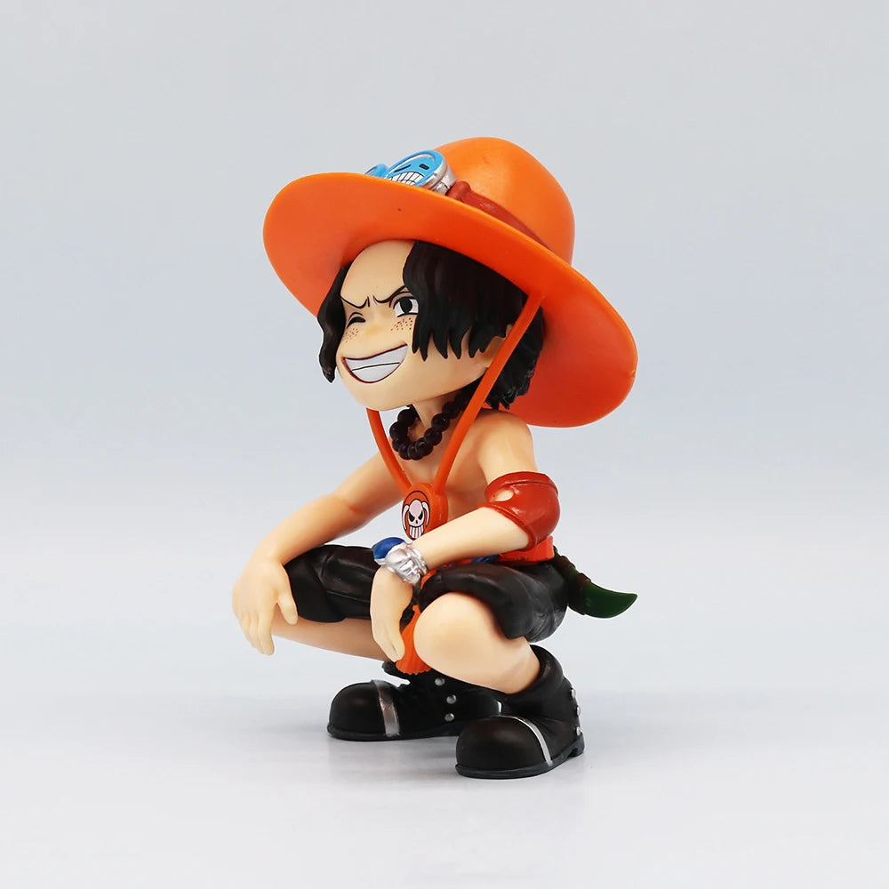 One Piece Portgas D. Ace Sitting Chibi Figure | 13 Cm Cute Anime Collectible