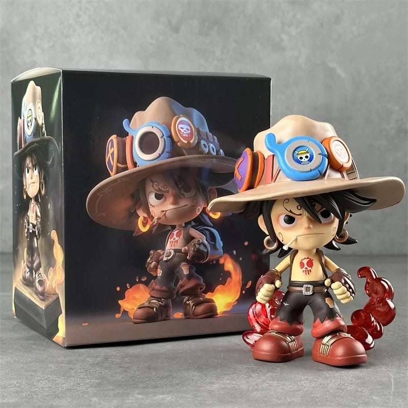 One Piece Portgas D. Ace Chibi Action Figure | 15 Cm Cute Anime Collectible Statue