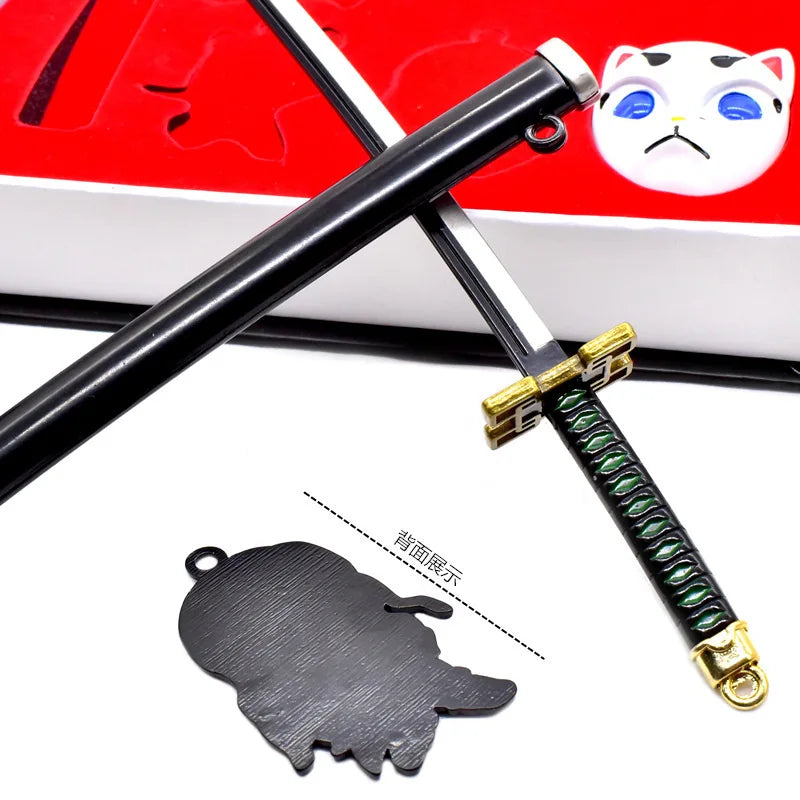 Demon Slayer Mask Pendant Keychain Set | 11-Piece Anime Gift Collection Character Charms