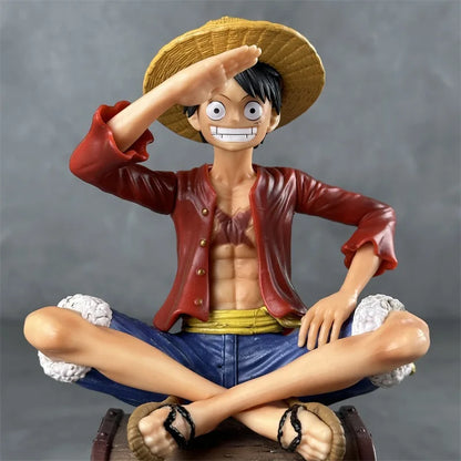 One Piece Luffy Action Figure | 15 cm Three Brothers Resonance Series Collectible with Double Head & Accessories