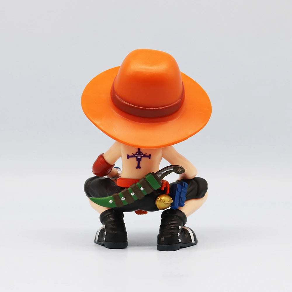 One Piece Portgas D. Ace Sitting Chibi Figure | 13 Cm Cute Anime Collectible