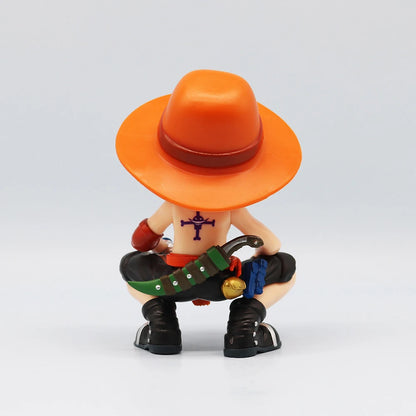 One Piece Portgas D. Ace Sitting Chibi Figure | 13 Cm Cute Anime Collectible