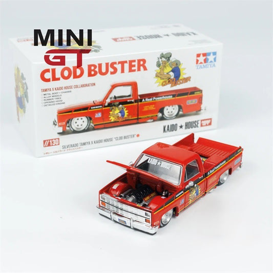 Kaido House x Mini GT Tamiya Clod Buster | 1:64 Scale Diecast Silverado Custom Truck
