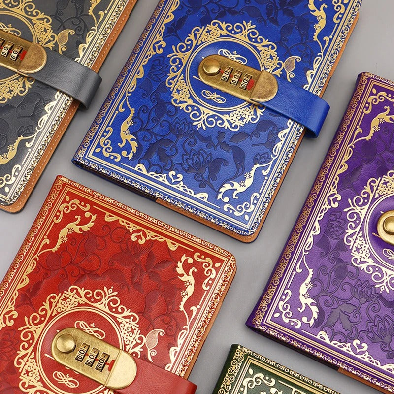 Vintage Floral Journal And Antique Code Lock