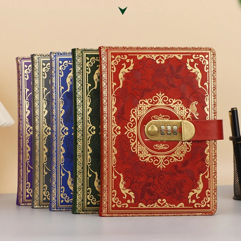 Vintage Floral Journal And Antique Code Lock