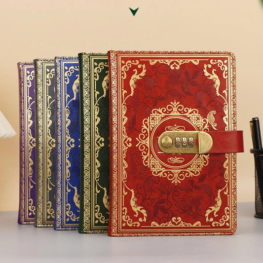 Vintage Floral Journal And Antique Code Lock