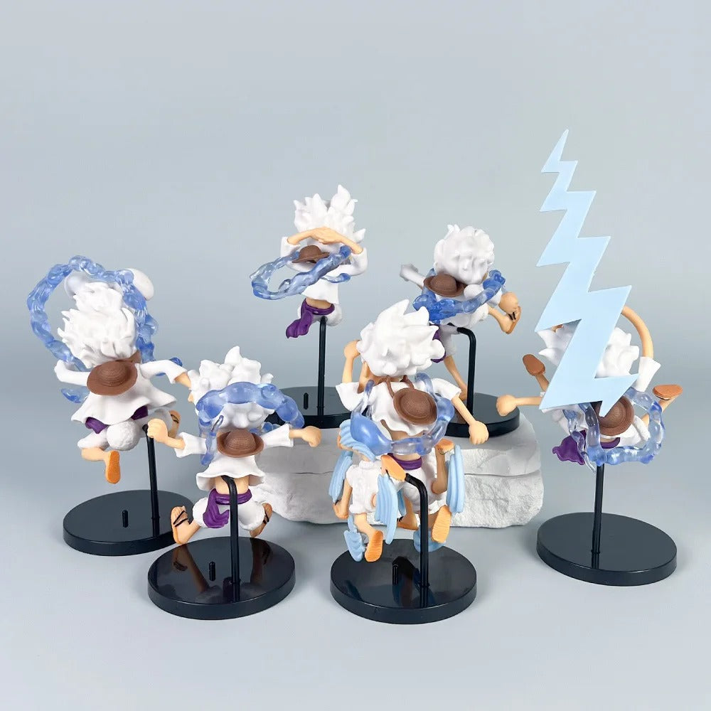 One Piece Luffy Gear 5 Anime Figure (Set of 6)
