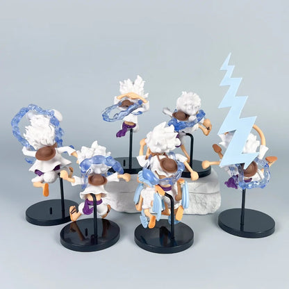 One Piece Luffy Gear 5 Anime Figure (Set of 6)
