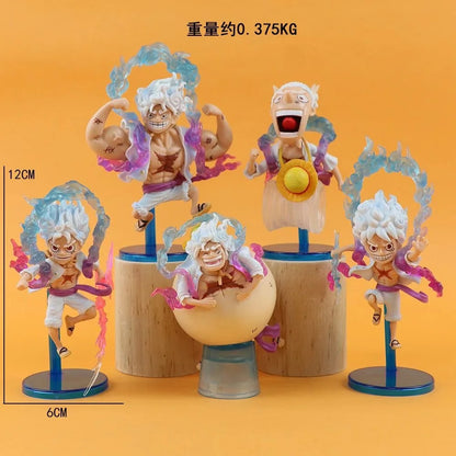 Monkey D. Luffy Gear 5 Action Figures Set (5 Pcs)