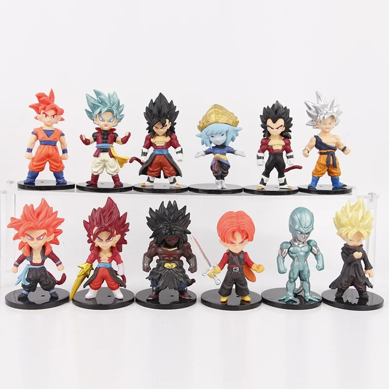 Dragon Ball Z & Super Chibi Miniature Figure Set (12 Pcs)