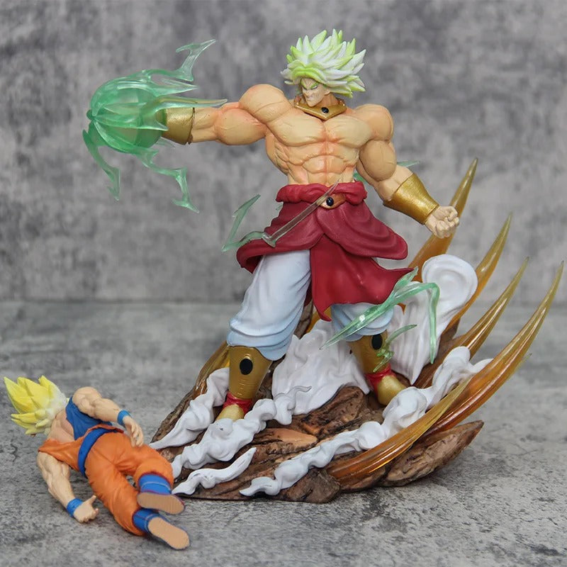 Broly vs Goku Action Figure 19cm | Dragon Ball Z Collectible Statue with Detachable Hand