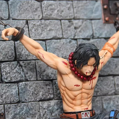 Portgas D.Ace Final Stand Enslavement Figure | 22cm One Piece Impaled Statue