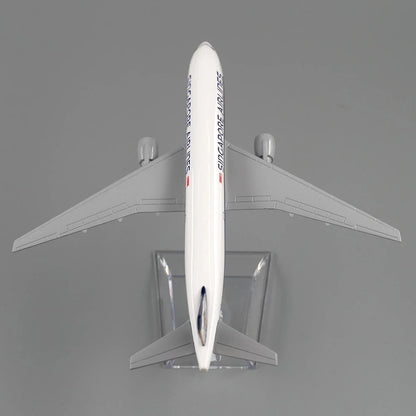 Model of an airplane on a gray background