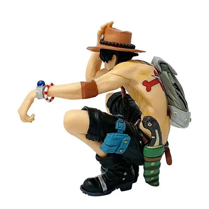 Portgas D. Ace Squatting Pose Figure | 22cm One Piece Fire Fist Statue