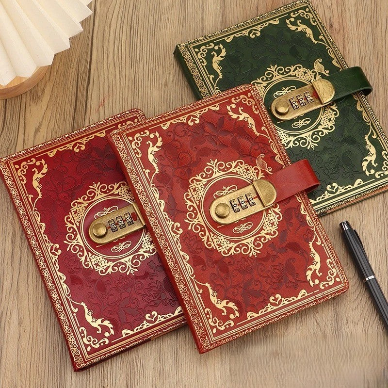 Vintage Floral Journal And Antique Code Lock