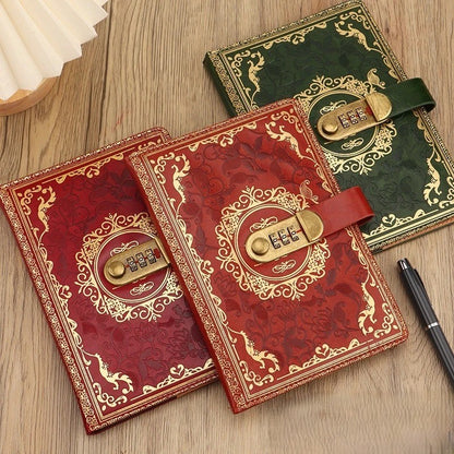 Vintage Floral Journal And Antique Code Lock