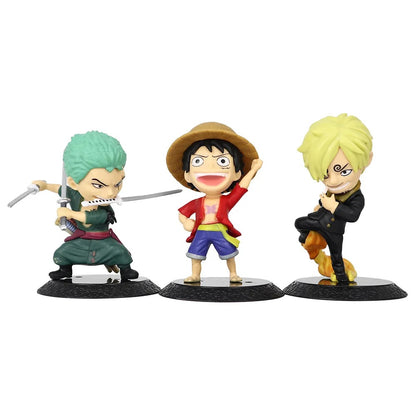 One Piece Action Figure Set (9 Pcs) | Straw Hat Pirates Crew Figurine Collection