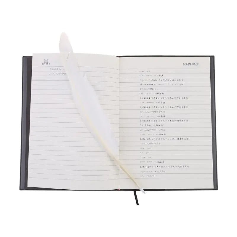 Death Note Replica Notebook & Feather Pen Set
