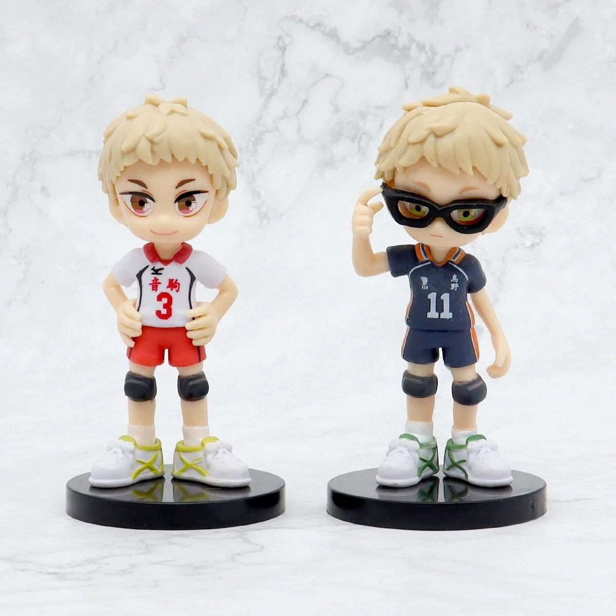 Haikyu!! Karasuno & Nekoma Chibi Figure Set (6 Pcs)