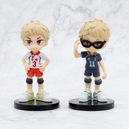 Haikyu!! Karasuno & Nekoma Chibi Figure Set (6 Pcs)