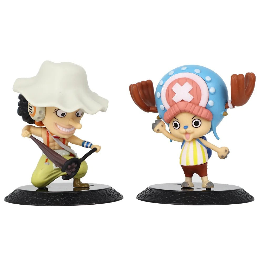 One Piece Action Figure Set (9 Pcs) | Straw Hat Pirates Crew Figurine Collection