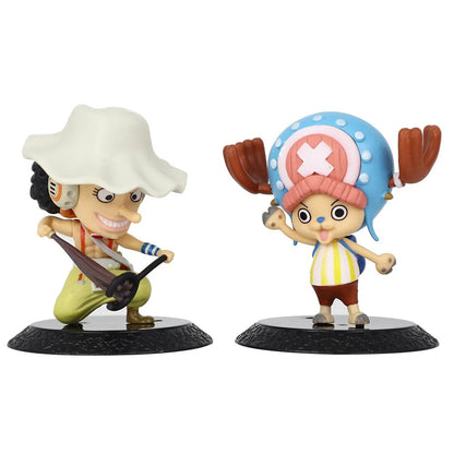 One Piece Action Figure Set (9 Pcs) | Straw Hat Pirates Crew Figurine Collection