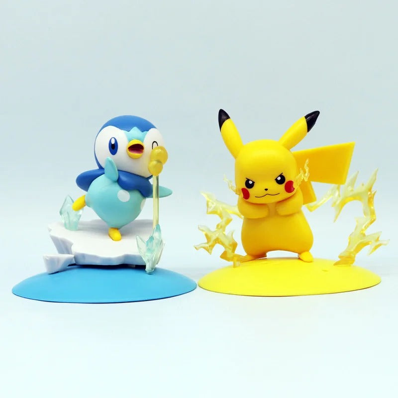 Pokémon Mini Figures Set | Pikachu, Sylveon, Piplup & Togepi Collectible Statues (4pcs)