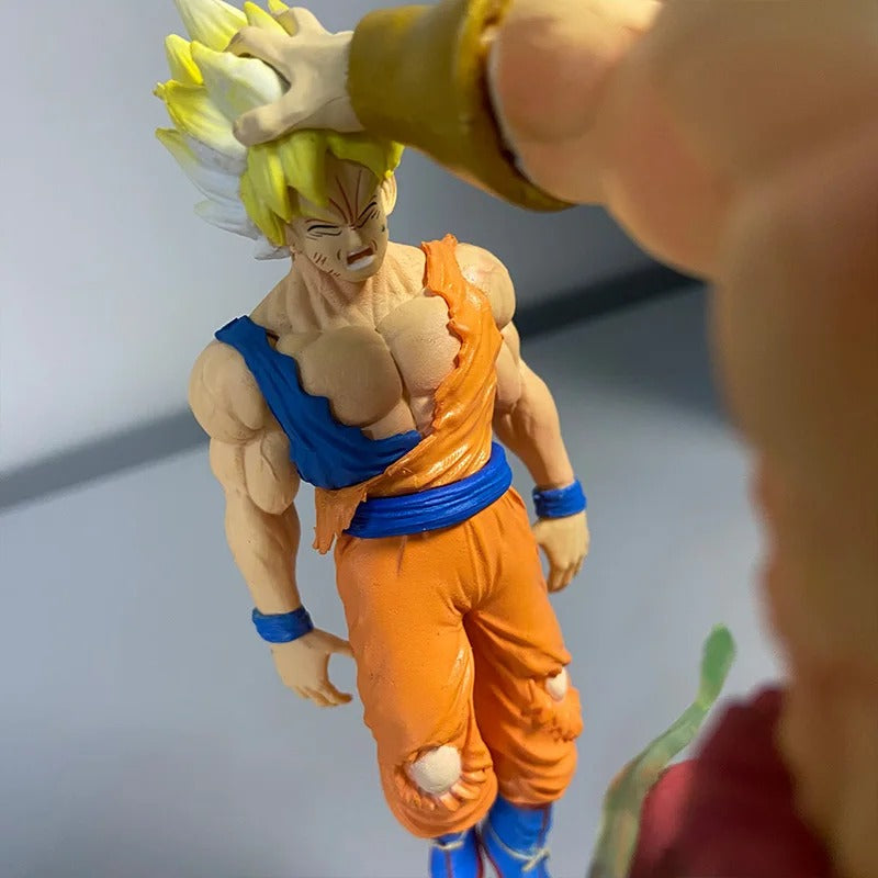 Broly vs Goku Action Figure 19cm | Dragon Ball Z Collectible Statue with Detachable Hand