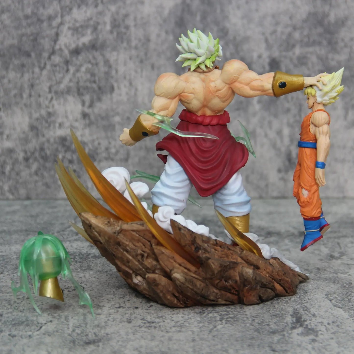 Broly vs Goku Action Figure 19cm | Dragon Ball Z Collectible Statue with Detachable Hand