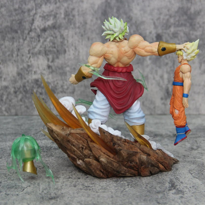 Broly vs Goku Action Figure 19cm | Dragon Ball Z Collectible Statue with Detachable Hand