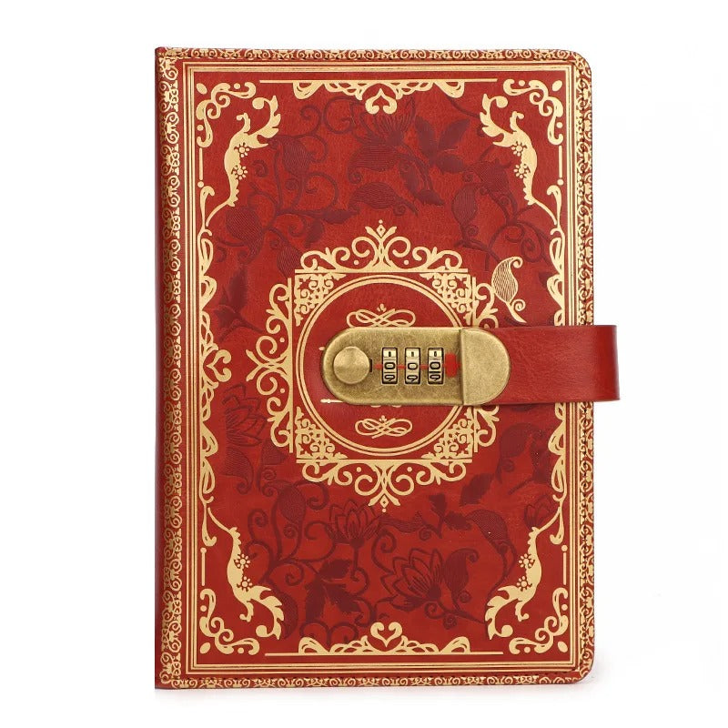 Vintage Floral Journal And Antique Code Lock