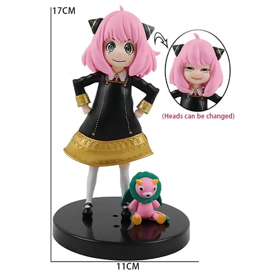 Spy X Family Anya Forger with 2 Heads and Chimera Anime Action Figure