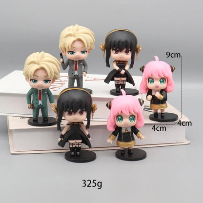 Spy x Family Figure Set (6 Pcs) | 9 cm Chibi Collectibles