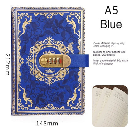 Vintage Floral Journal And Antique Code Lock