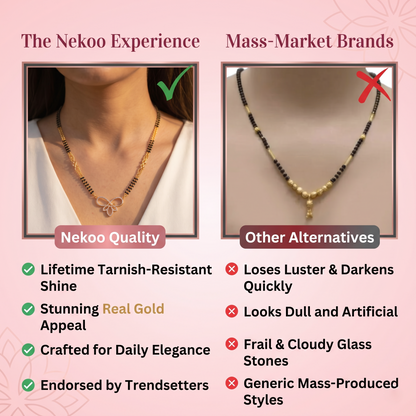 Nekoo premium anti-tarnish jewelry quality comparison chart versus mass-market imitation brands