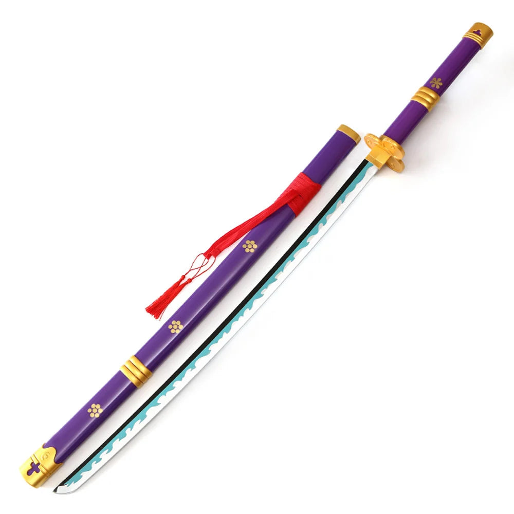 Roronoa Zoro Enma Wooden Katana 104cm | One Piece Sword (Purple Blade)
