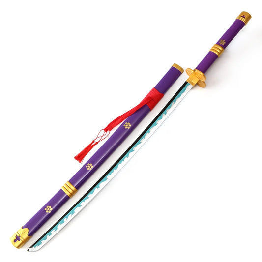 Roronoa Zoro Enma Wooden Katana 104cm | One Piece Sword (Purple Blade)