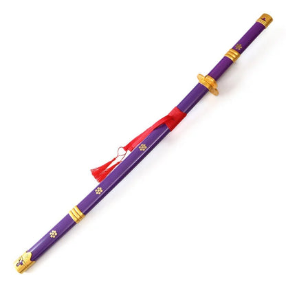 Roronoa Zoro Enma Wooden Katana 104cm | One Piece Sword (Purple Blade)