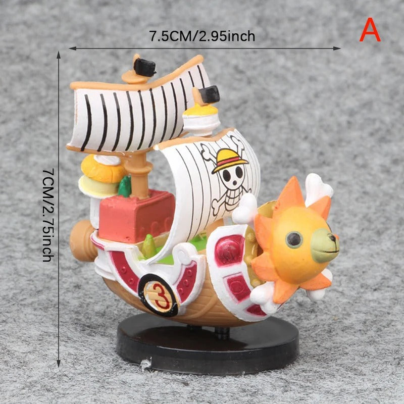 One Piece Luffy Ship Miniature | 6 Cm Cute Ship Figurine Collectible